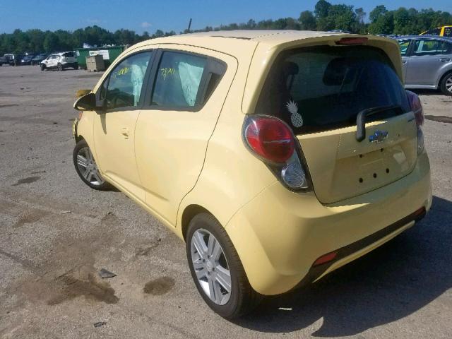 KL8CB6S92EC467523 - 2014 CHEVROLET SPARK LS YELLOW photo 3