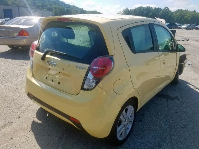 KL8CB6S92EC467523 - 2014 CHEVROLET SPARK LS YELLOW photo 4