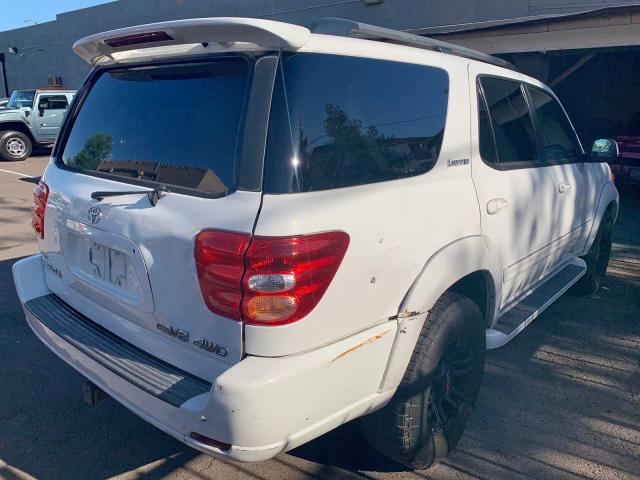 5TDBT48A83S187106 - 2003 TOYOTA SEQUOIA LI WHITE photo 4