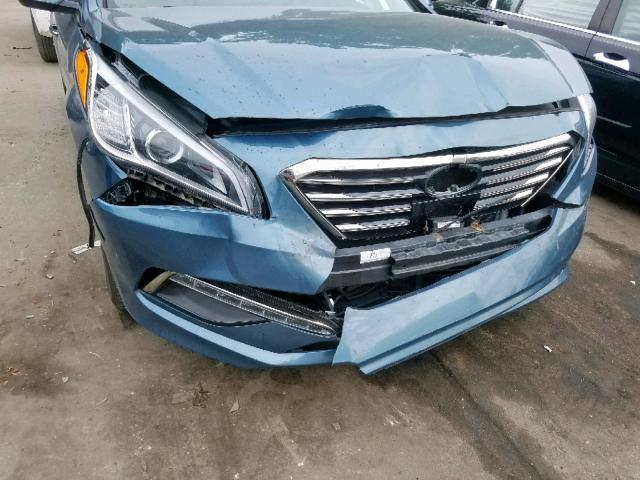 5NPE34AF2FH078220 - 2015 HYUNDAI SONATA SPO BLUE photo 9