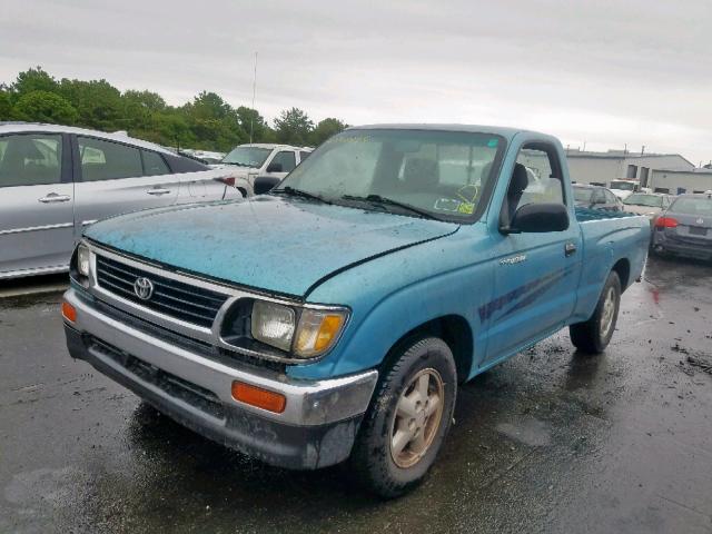 4TAUN41B3SZ000269 - 1995 TOYOTA TACOMA BLUE photo 2