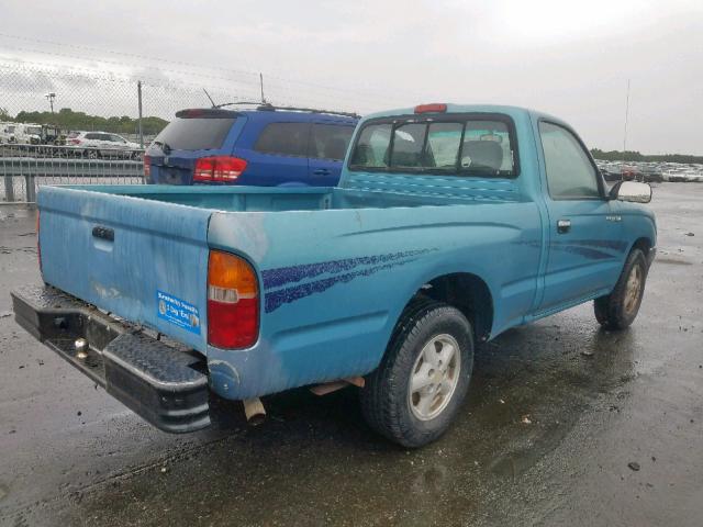 4TAUN41B3SZ000269 - 1995 TOYOTA TACOMA BLUE photo 4