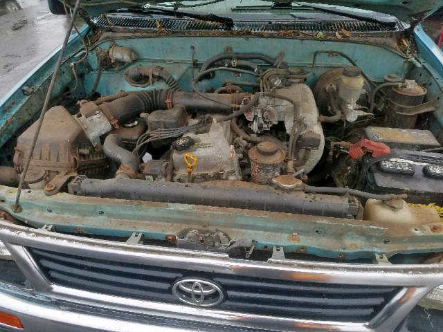 4TAUN41B3SZ000269 - 1995 TOYOTA TACOMA BLUE photo 7