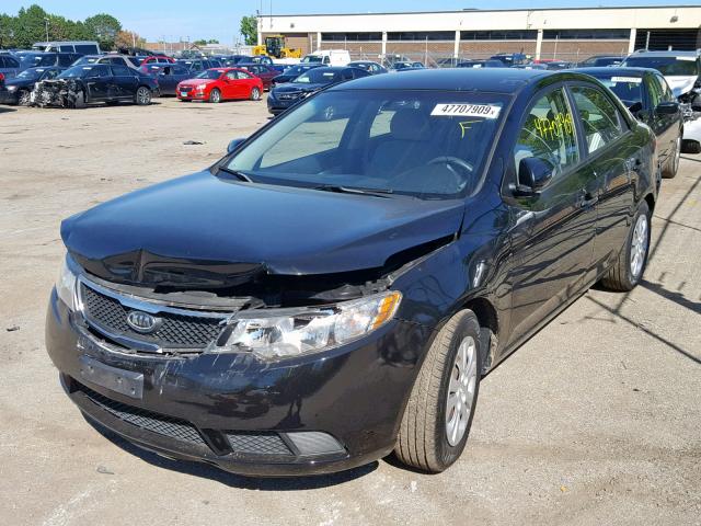 KNAFU4A22A5222109 - 2010 KIA FORTE EX BLACK photo 2