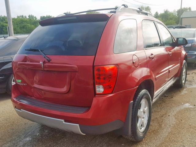 2CKDL63F166137145 - 2006 PONTIAC TORRENT BURGUNDY photo 4