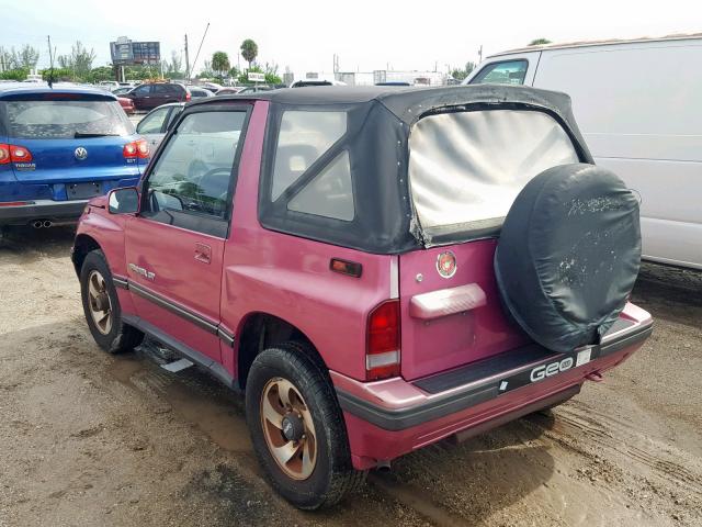 2CNBJ18U5P6928497 - 1993 GEO TRACKER PINK photo 3