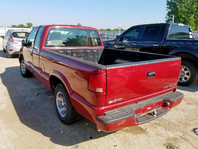 1GCCS194XWK212212 - 1998 CHEVROLET S TRUCK S1 RED photo 3