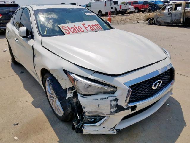 JN1EV7AP0JM355792 - 2018 INFINITI Q50 LUXE WHITE photo 1