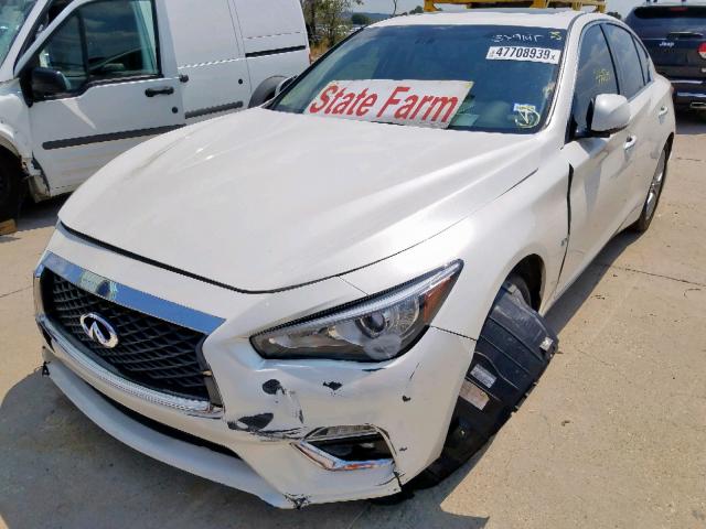 JN1EV7AP0JM355792 - 2018 INFINITI Q50 LUXE WHITE photo 2