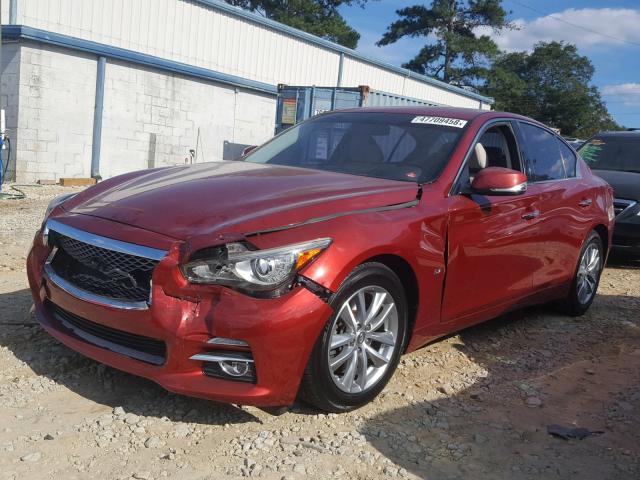 JN1BV7AP4EM688151 - 2014 INFINITI Q50 BASE RED photo 2