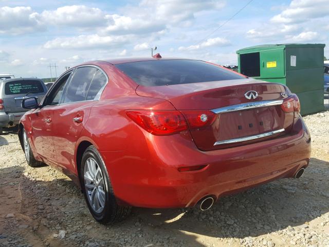 JN1BV7AP4EM688151 - 2014 INFINITI Q50 BASE RED photo 3