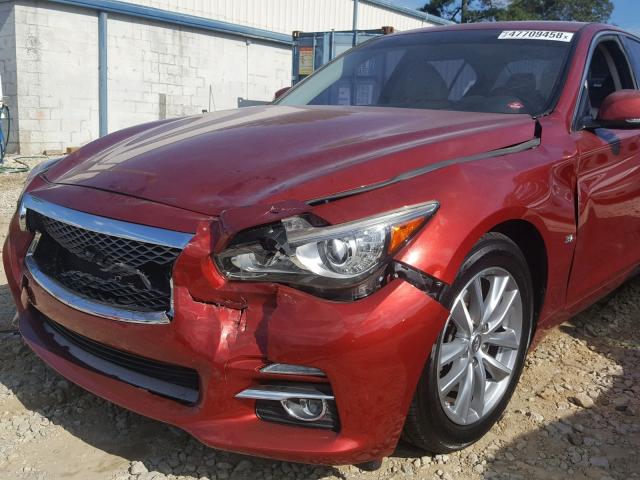 JN1BV7AP4EM688151 - 2014 INFINITI Q50 BASE RED photo 9