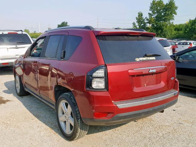 1C4NJCEA3ED671202 - 2014 JEEP COMPASS LA RED photo 3