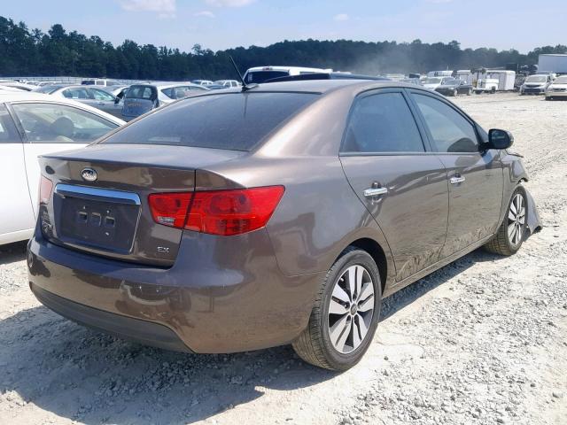 KNAFU4A29D5664518 - 2013 KIA FORTE EX GRAY photo 4