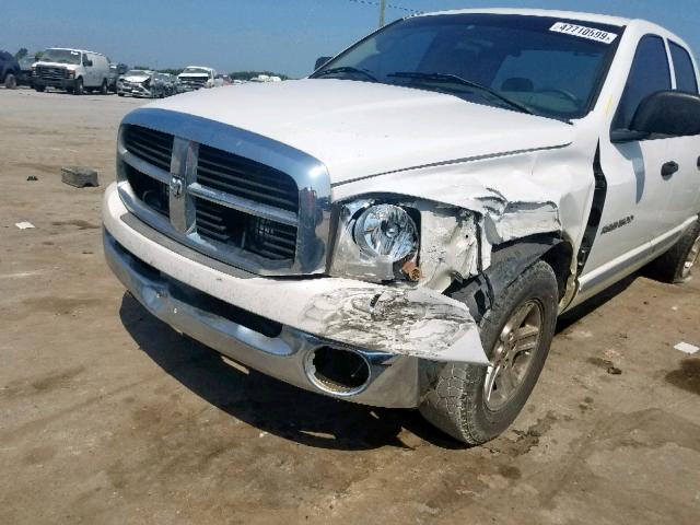 1D7HA18N46J198046 - 2006 DODGE RAM 1500 S WHITE photo 9