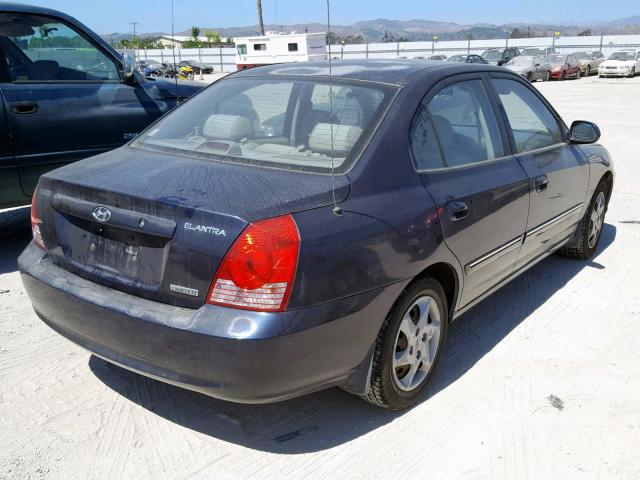 KMHDN46D16U238733 - 2006 HYUNDAI ELANTRA GL BLUE photo 4