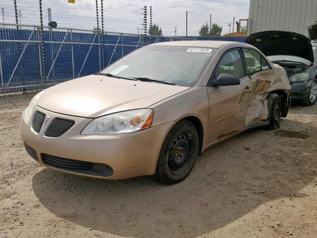 1G2ZF55B464224181 - 2006 PONTIAC G6 SE GOLD photo 2