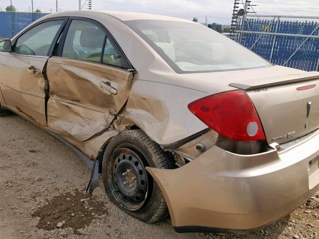 1G2ZF55B464224181 - 2006 PONTIAC G6 SE GOLD photo 9