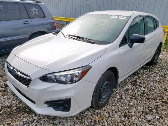 4S3GTAA68H3711454 - 2017 SUBARU IMPREZA WHITE photo 2