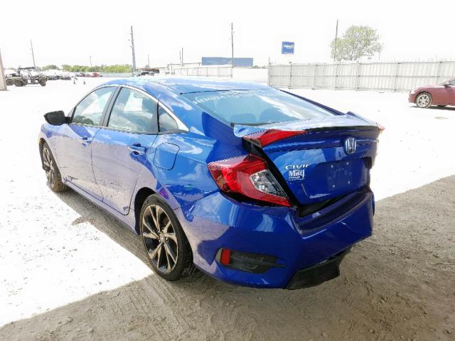 2HGFC2F85KH504165 - 2019 HONDA CIVIC SPOR BLUE photo 3