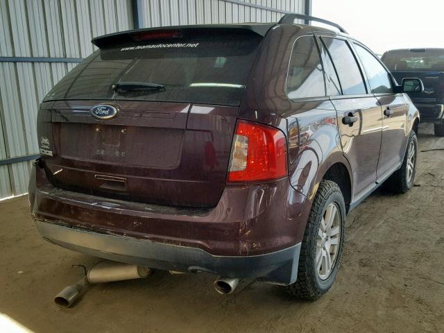 2FMDK3GC9BBA95734 - 2011 FORD EDGE SE MAROON photo 4