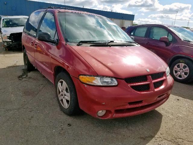 1B4GP45G7XB522949 - 1999 DODGE CARAVAN SE BURGUNDY photo 1