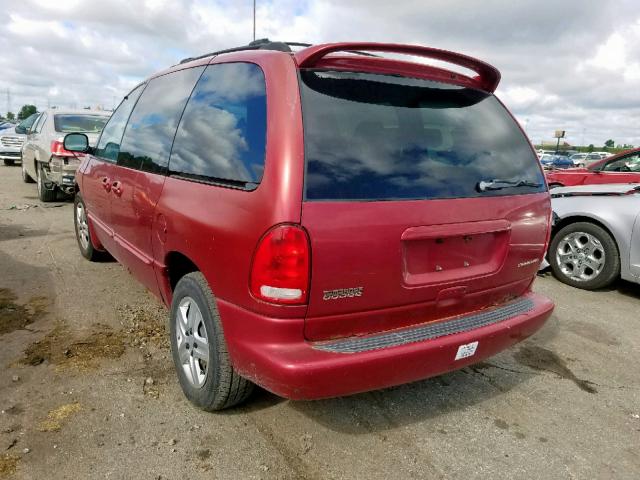 1B4GP45G7XB522949 - 1999 DODGE CARAVAN SE BURGUNDY photo 3