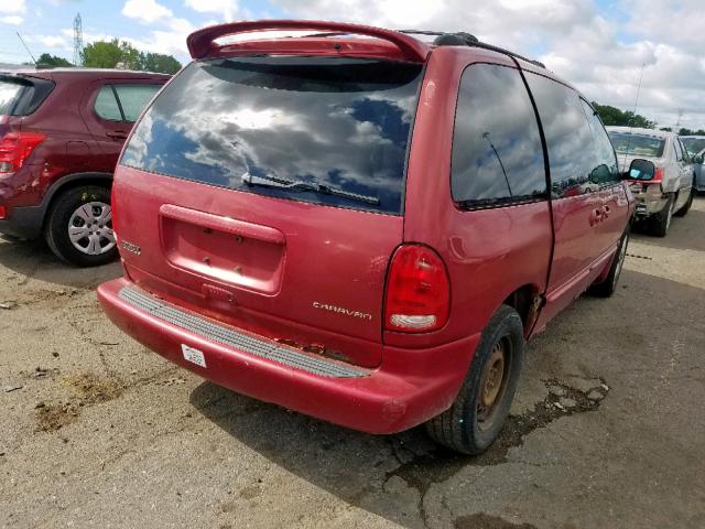 1B4GP45G7XB522949 - 1999 DODGE CARAVAN SE BURGUNDY photo 4