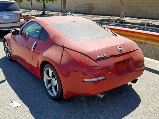 JN1BZ34EX7M551211 - 2007 NISSAN 350Z COUPE RED photo 3