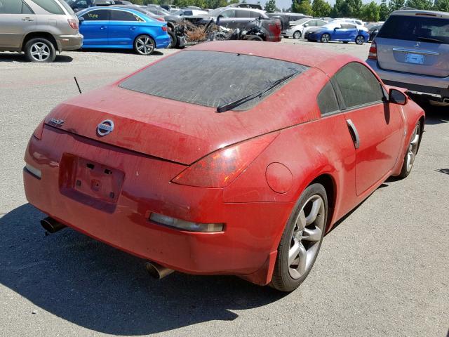 JN1BZ34EX7M551211 - 2007 NISSAN 350Z COUPE RED photo 4