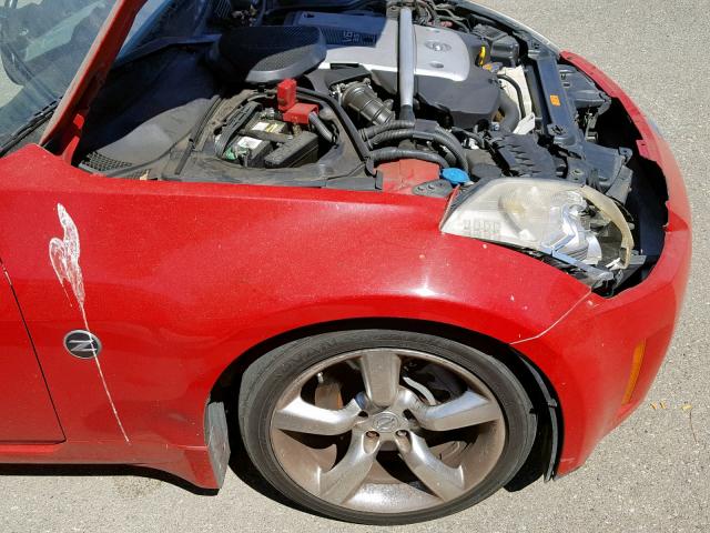 JN1BZ34EX7M551211 - 2007 NISSAN 350Z COUPE RED photo 9