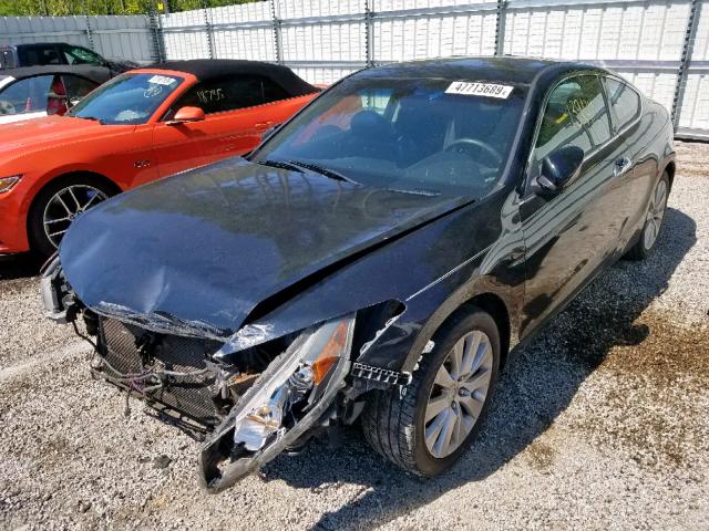 1HGCS22848A006901 - 2008 HONDA ACCORD EXL BLACK photo 2