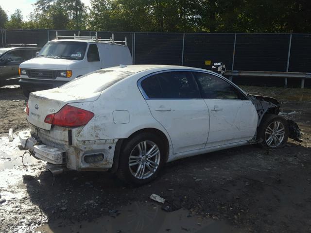 JN1CV6AR1AM454611 - 2010 INFINITI G37 WHITE photo 4