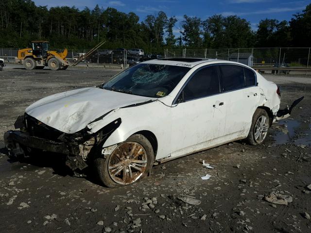 JN1CV6AR1AM454611 - 2010 INFINITI G37 WHITE photo 9