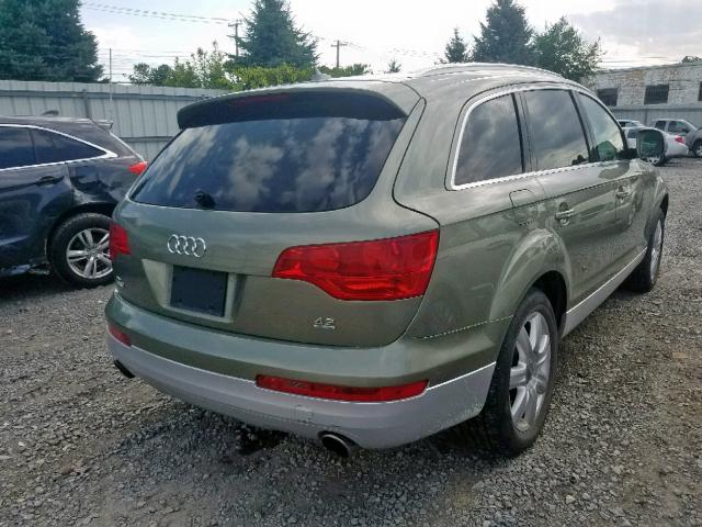 WA1AV74L47D010353 - 2007 AUDI Q7 4.2 QUA GREEN photo 4