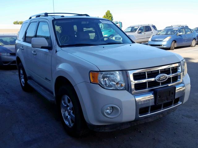 1FMCU49309KA60699 - 2009 FORD ESCAPE HYB WHITE photo 1