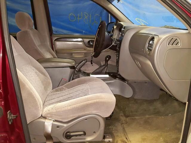 1GKDT13S642108858 - 2004 GMC ENVOY RED photo 5