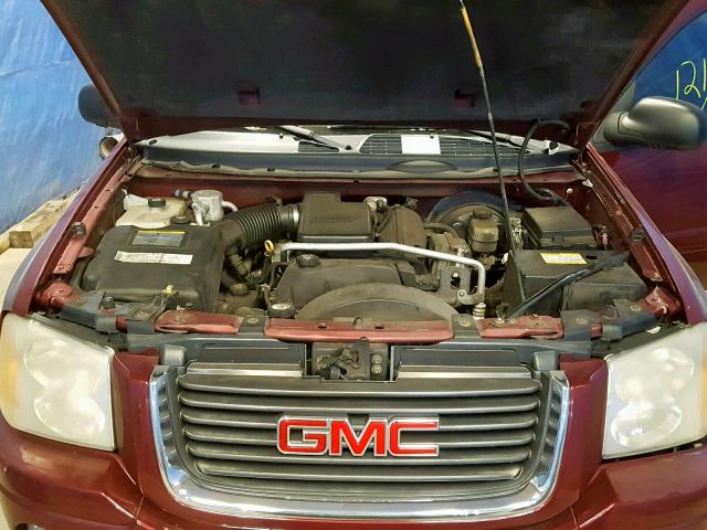 1GKDT13S642108858 - 2004 GMC ENVOY RED photo 7