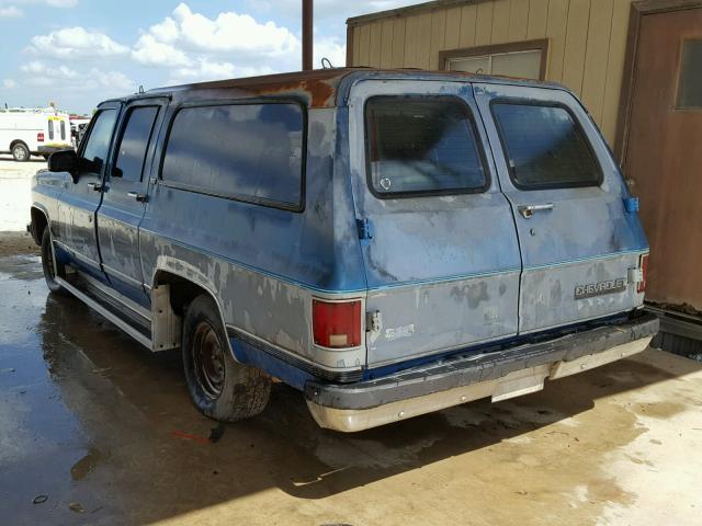 1GNER16K9MF106838 - 1991 CHEVROLET SUBURBAN R TWO TONE photo 3