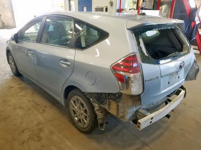 JTDZN3EUXFJ027957 - 2015 TOYOTA PRIUS V SILVER photo 3