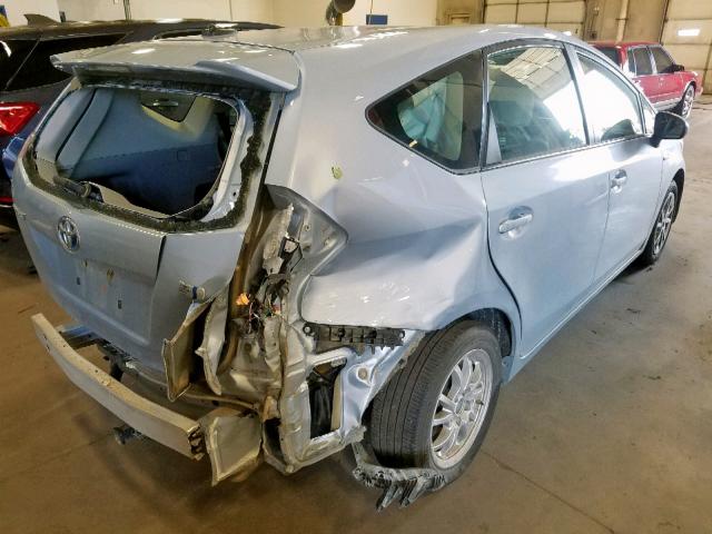 JTDZN3EUXFJ027957 - 2015 TOYOTA PRIUS V SILVER photo 4