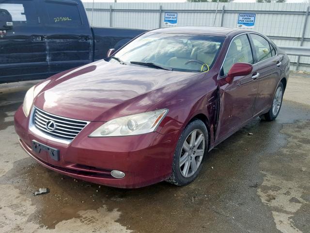 JTHBJ46G582201487 - 2008 LEXUS ES 350 MAROON photo 2