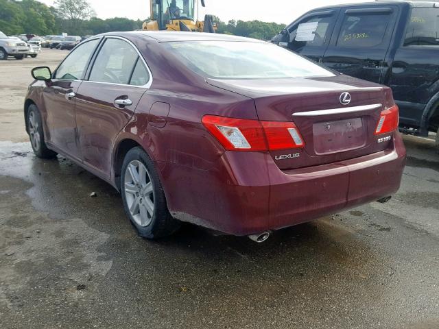 JTHBJ46G582201487 - 2008 LEXUS ES 350 MAROON photo 3