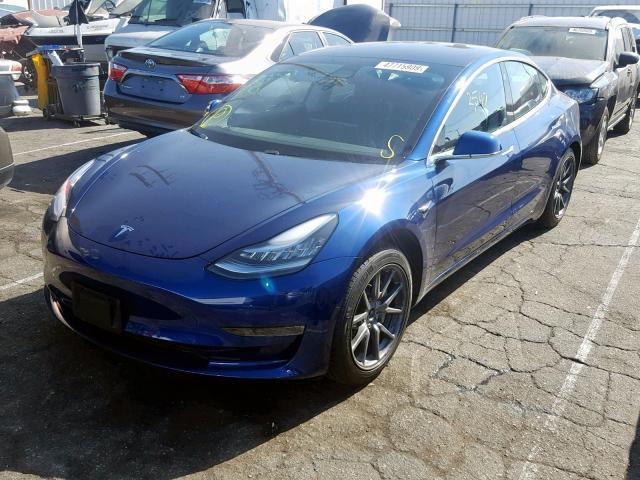 5YJ3E1EA1KF424894 - 2019 TESLA MODEL 3 BLUE photo 2