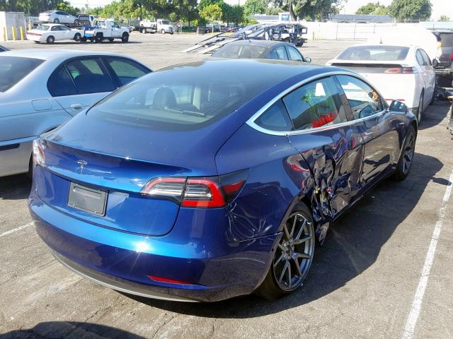 5YJ3E1EA1KF424894 - 2019 TESLA MODEL 3 BLUE photo 4