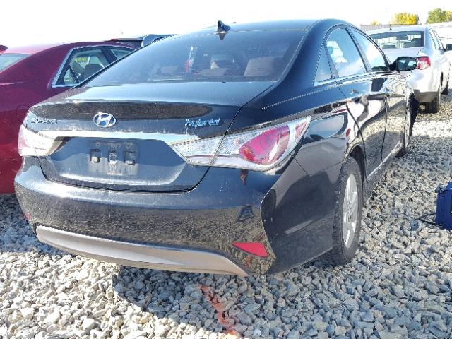 KMHEC4A43BA001500 - 2011 HYUNDAI SONATA HYB BLACK photo 4