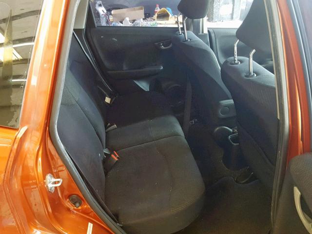 JHMGE8G56CC009092 - 2012 HONDA FIT SPORT ORANGE photo 6