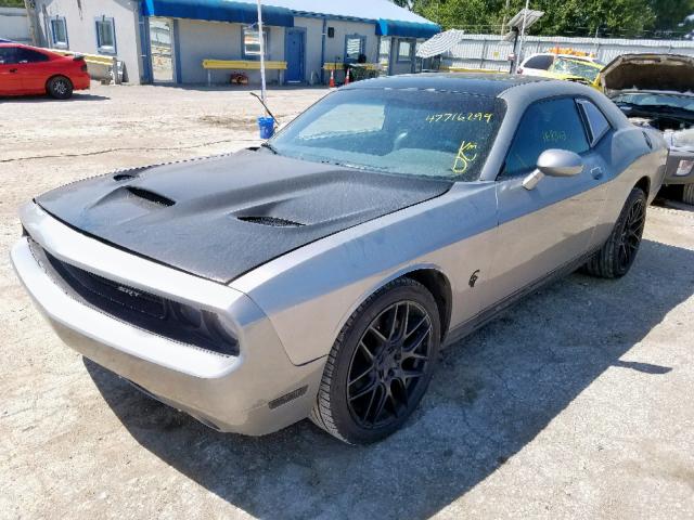 2C3CDYAG0EH122490 - 2014 DODGE CHALLENGER GRAY photo 2