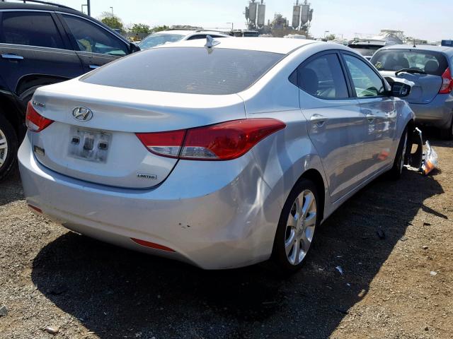 KMHDH4AEXCU408980 - 2012 HYUNDAI ELANTRA GL GRAY photo 4