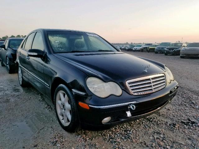 WDBRF61J24E017521 - 2004 MERCEDES-BENZ C 240 BLACK photo 1